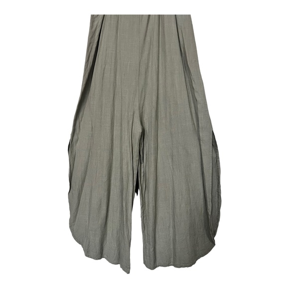 Via Vai by Pollero Italian Boutique Viscose Linen blend  Wide Leg Romper Sz S/M - Picture 9 of 14